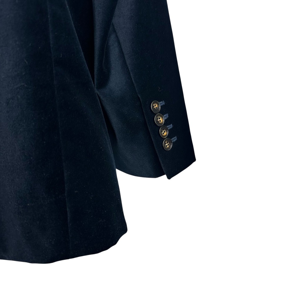 Murano Mens Navy Blue Cotton Velvet Slim Fit Blazer Sport Coat 44R Formal Jacket - Picture 10 of 12